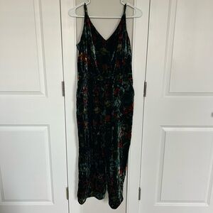 LOFT Multicolor Velvet Jumpsuit